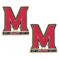 Women's CANVAS Style Maryland Terrapins Logo Stud Earrings