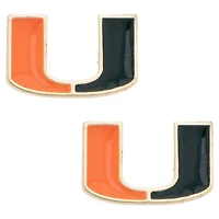 Women's CANVAS Style Miami Hurricanes Logo Stud Earrings