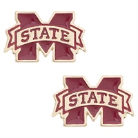 Women's CANVAS Style Mississippi State Bulldogs Logo Stud Earrings