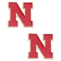 Women's CANVAS Style Nebraska Huskers Logo Stud Earrings