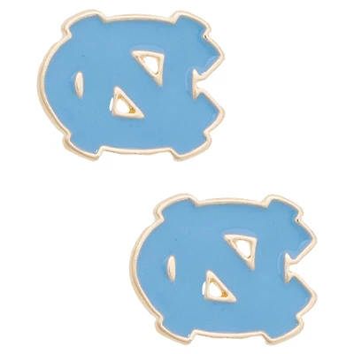 Women's CANVAS Style North Carolina Tar Heels Logo Stud Earrings