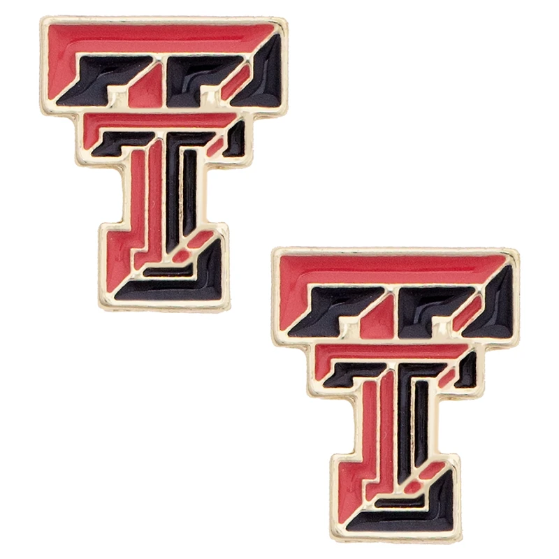 Women's CANVAS Style Texas Tech Red Raiders Logo Stud Earrings