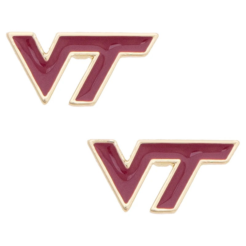 Women's CANVAS Style Virginia Tech Hokies Logo Stud Earrings