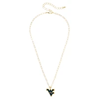 Women's CANVAS Style West Virginia Mountaineers 18K Gold-Plated Enamel Pendant Necklace