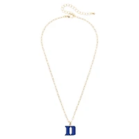 Women's CANVAS Style Duke Blue Devils 18K Gold-Plated Enamel Pendant Necklace