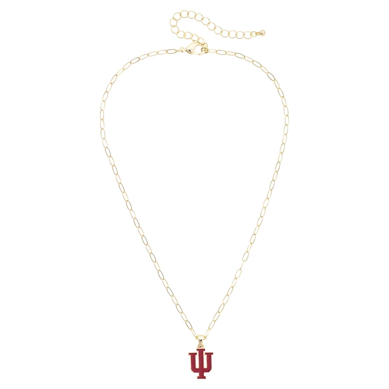 Women's CANVAS Style Indiana Hoosiers 18K Gold-Plated Enamel Pendant Necklace