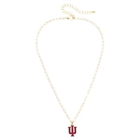 Women's CANVAS Style Indiana Hoosiers 18K Gold-Plated Enamel Pendant Necklace