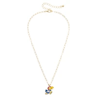 Women's CANVAS Style Kansas Jayhawks 18K Gold-Plated Enamel Pendant Necklace