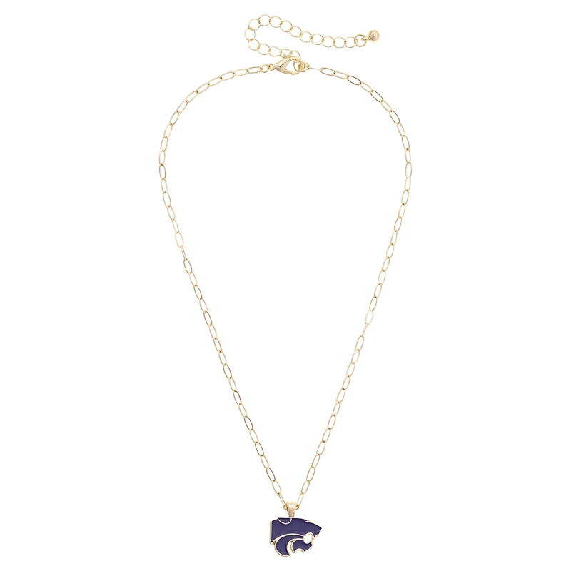 Women's CANVAS Style Kansas State Wildcats 18K Gold-Plated Enamel Pendant Necklace