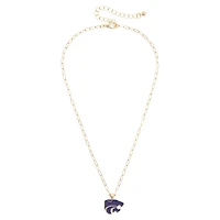 Women's CANVAS Style Kansas State Wildcats 18K Gold-Plated Enamel Pendant Necklace