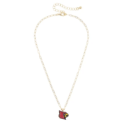 Women's CANVAS Style Louisville Cardinals 18K Gold-Plated Enamel Pendant Necklace