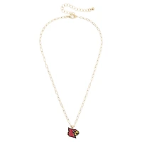 Women's CANVAS Style Louisville Cardinals 18K Gold-Plated Enamel Pendant Necklace