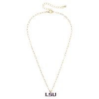 Women's CANVAS Style LSU Tigers 18K Gold-Plated Enamel Pendant Necklace