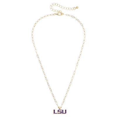 Women's CANVAS Style LSU Tigers 18K Gold-Plated Enamel Pendant Necklace