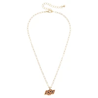 Women's CANVAS Style Oklahoma State Cowboys 18K Gold-Plated Enamel Pendant Necklace