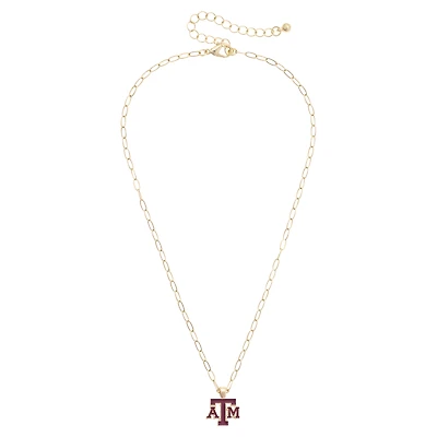 Women's CANVAS Style Texas A&M Aggies 18K Gold-Plated Enamel Pendant Necklace