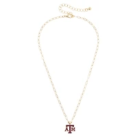 Women's CANVAS Style Texas A&M Aggies 18K Gold-Plated Enamel Pendant Necklace