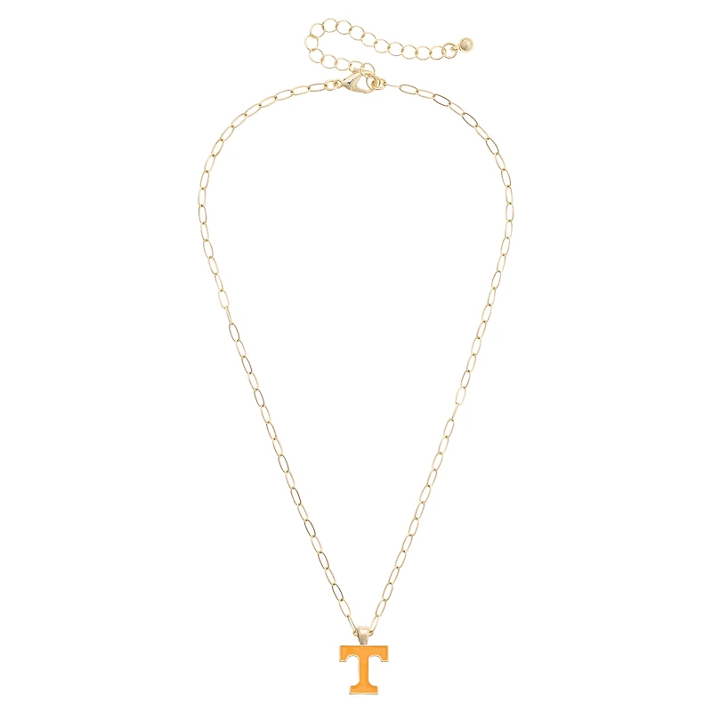 Women's CANVAS Style Tennessee Volunteers 18K Gold-Plated Enamel Pendant Necklace