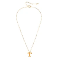 Women's CANVAS Style Tennessee Volunteers 18K Gold-Plated Enamel Pendant Necklace