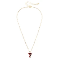 Women's CANVAS Style Texas Tech Red Raiders 18K Gold-Plated Enamel Pendant Necklace