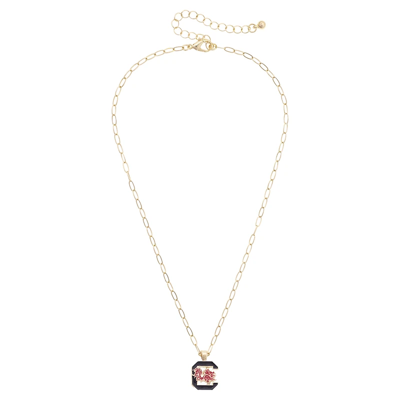 Women's CANVAS Style South Carolina Gamecocks 18K Gold-Plated Enamel Pendant Necklace