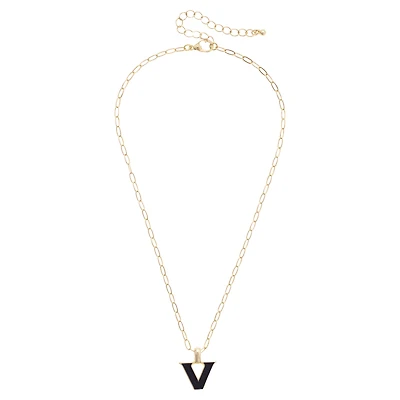 Women's CANVAS Style Vanderbilt Commodores 18K Gold-Plated Enamel Pendant Necklace