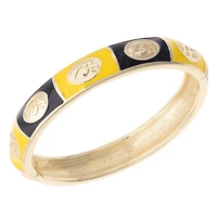 Women's CANVAS Style Iowa Hawkeyes Enamel Checkered Hinge Bangle