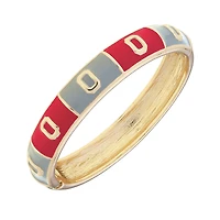 Women's CANVAS Style Ohio State Buckeyes Enamel Checkered Hinge Bangle