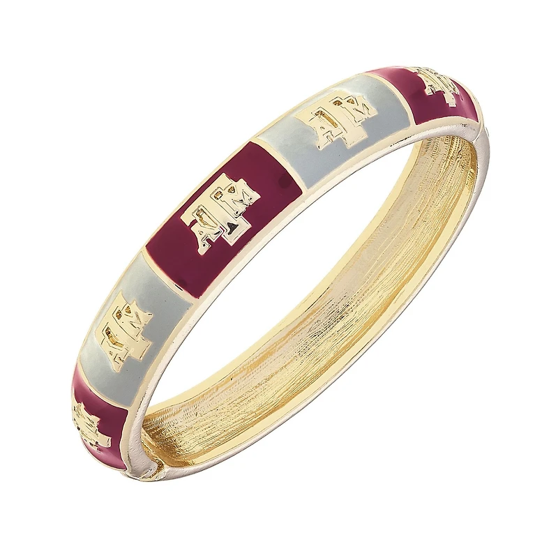 Women's CANVAS Style Texas A&M Aggies Enamel Checkered Hinge Bangle