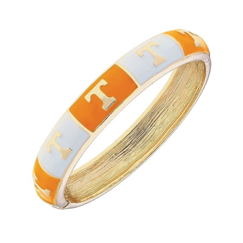 Women's CANVAS Style Tennessee Volunteers Enamel Checkered Hinge Bangle