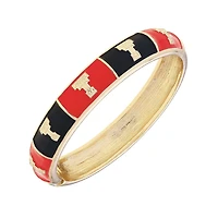 Women's CANVAS Style Texas Tech Red Raiders Enamel Checkered Hinge Bangle
