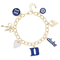 Women's CANVAS Style Duke Blue Devils 18K Gold-Plated Chain Link Charm Bracelet