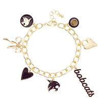 Women's CANVAS Style Texas State Bobcats 18K Gold-Plated Chain Link Charm Bracelet