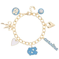 Women's CANVAS Style North Carolina Tar Heels 18K Gold-Plated Chain Link Charm Bracelet