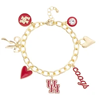 Women's CANVAS Style Houston Cougars 18K Gold-Plated Chain Link Charm Bracelet