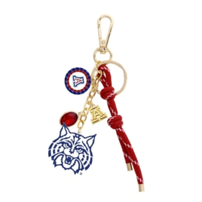 Women's CANVAS Style Arizona Wildcats 18K Gold-Plated Cluster Bag Charm