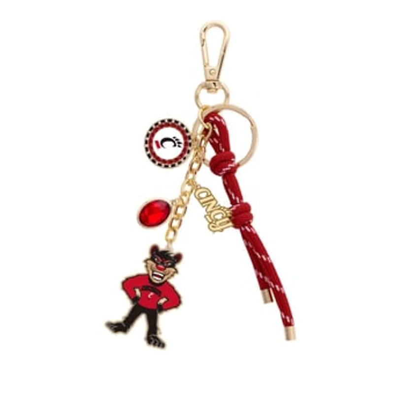Women's CANVAS Style Cincinnati Bearcats 18K Gold-Plated Cluster Bag Charm
