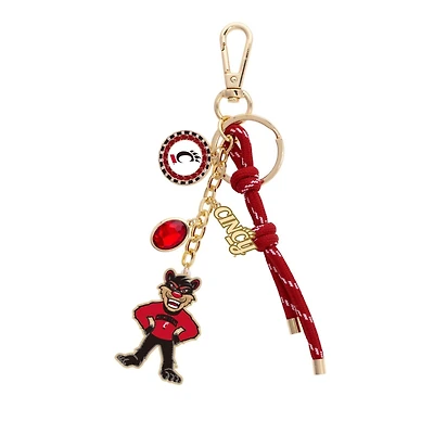 Women's CANVAS Style Cincinnati Bearcats 18K Gold-Plated Cluster Bag Charm