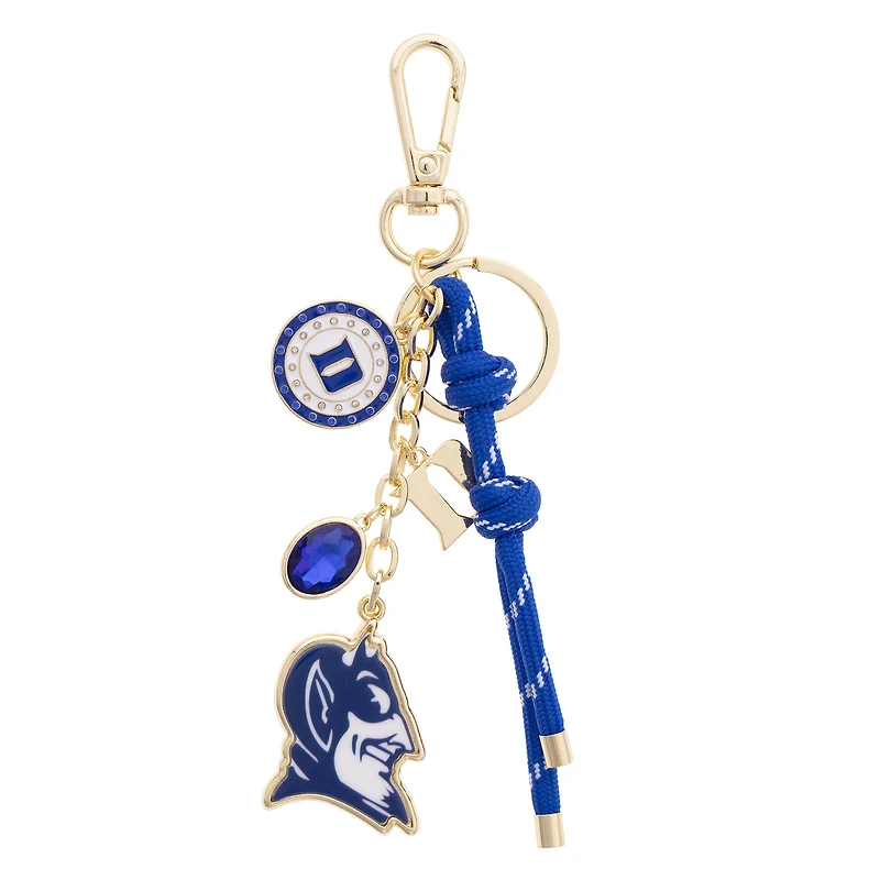 Women's CANVAS Style Duke Blue Devils 18K Gold-Plated Cluster Bag Charm