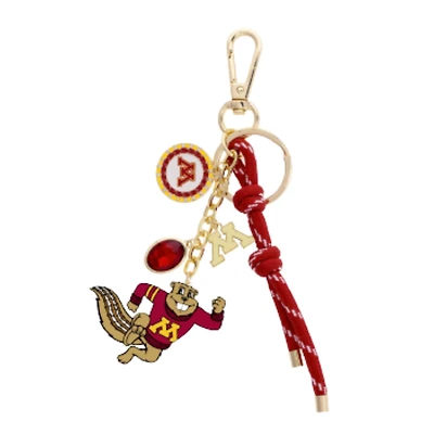 Women's CANVAS Style Minnesota Golden Gophers 18K Gold-Plated Cluster Bag Charm