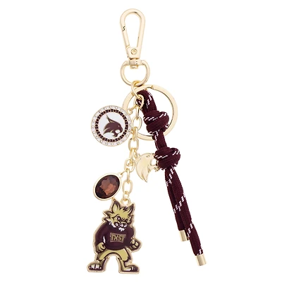Women's CANVAS Style Texas State Bobcats 18K Gold-Plated Cluster Bag Charm