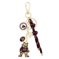 Women's CANVAS Style Texas State Bobcats 18K Gold-Plated Cluster Bag Charm