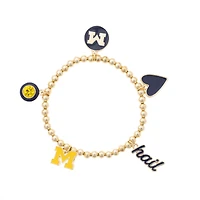 Women's CANVAS Style Michigan Wolverines Icons Stretch Bracelet