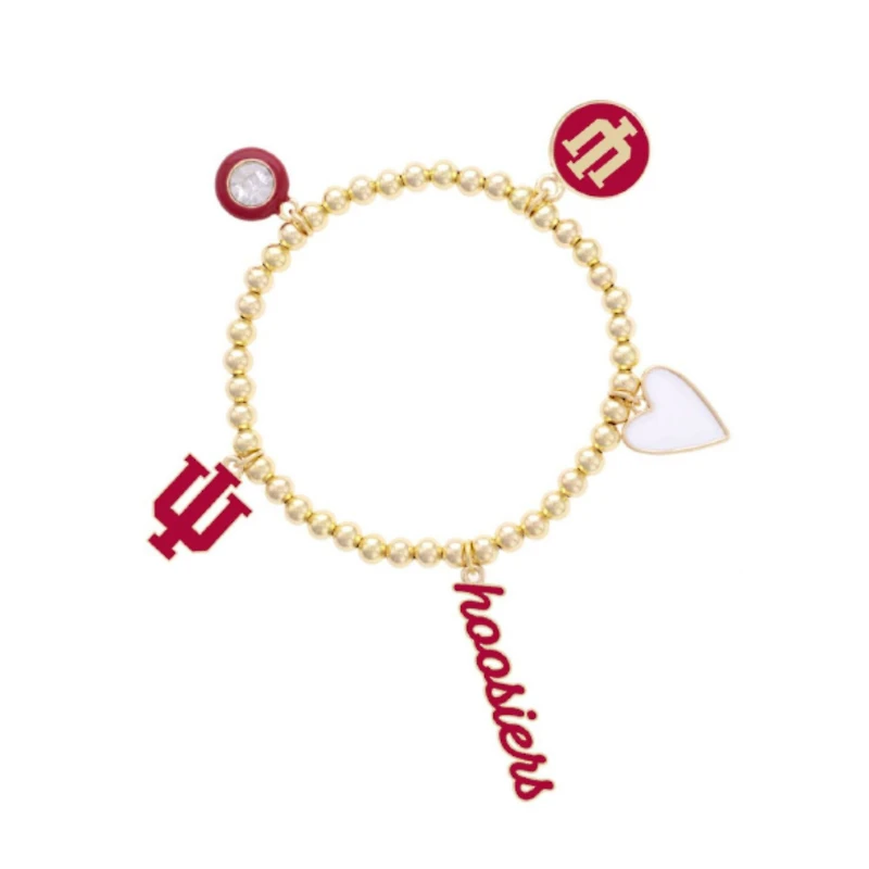 Women's CANVAS Style Indiana Hoosiers Icons Stretch Bracelet