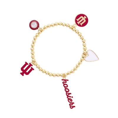 Women's CANVAS Style Indiana Hoosiers Icons Stretch Bracelet