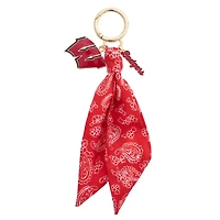 Women's CANVAS Style Wisconsin Badgers 18K Gold-Plated Logo Bandana Scarf Bag Charm