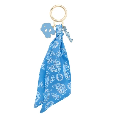Women's CANVAS Style North Carolina Tar Heels 18K Gold-Plated Logo Bandana Scarf Bag Charm