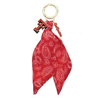 Women's CANVAS Style Texas Tech Red Raiders 18K Gold-Plated Logo Bandana Scarf Bag Charm