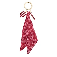 Women's CANVAS Style Indiana Hoosiers 18K Gold-Plated Logo Bandana Scarf Bag Charm