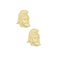 Women's CANVAS Style Michigan State Spartans 24K Gold-Plated Stamped Earrings